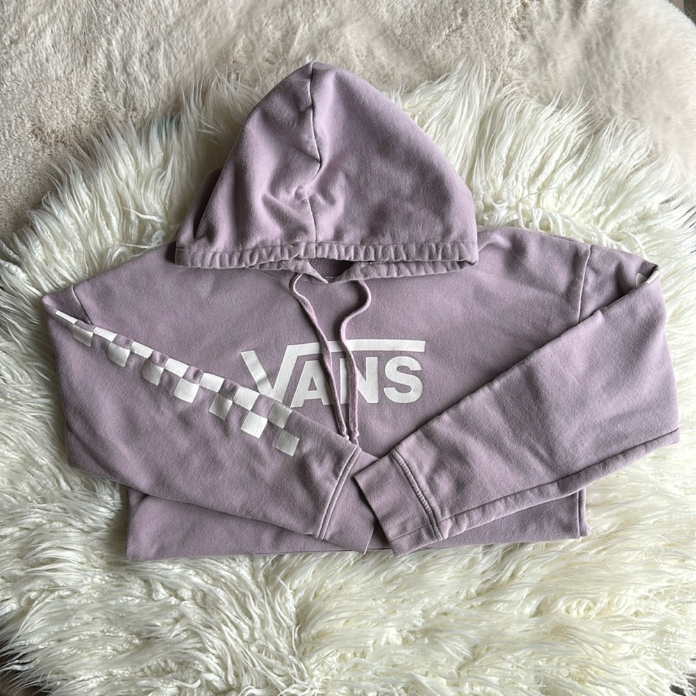 Vans Light Purple Pullover Checkerboard Hoodie - image 1